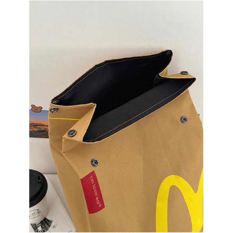 McDonald's Backpack Lightweight for Women Men Knapsack Funny Crossbody Shoulder