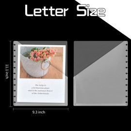 6 Pack Letter Size Discbound Pocket Dividers Discbound Pocket Pages Discbound Notebook Dividers Disc Notebook Accessories Discbound Letter Size Pockets for Discbound Notebooks