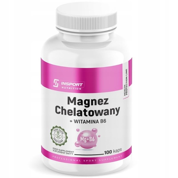 Magnesium Chelat 100 Kapseln | Hochdosierter Magnesium-Bisglycinat + Vitamin B6