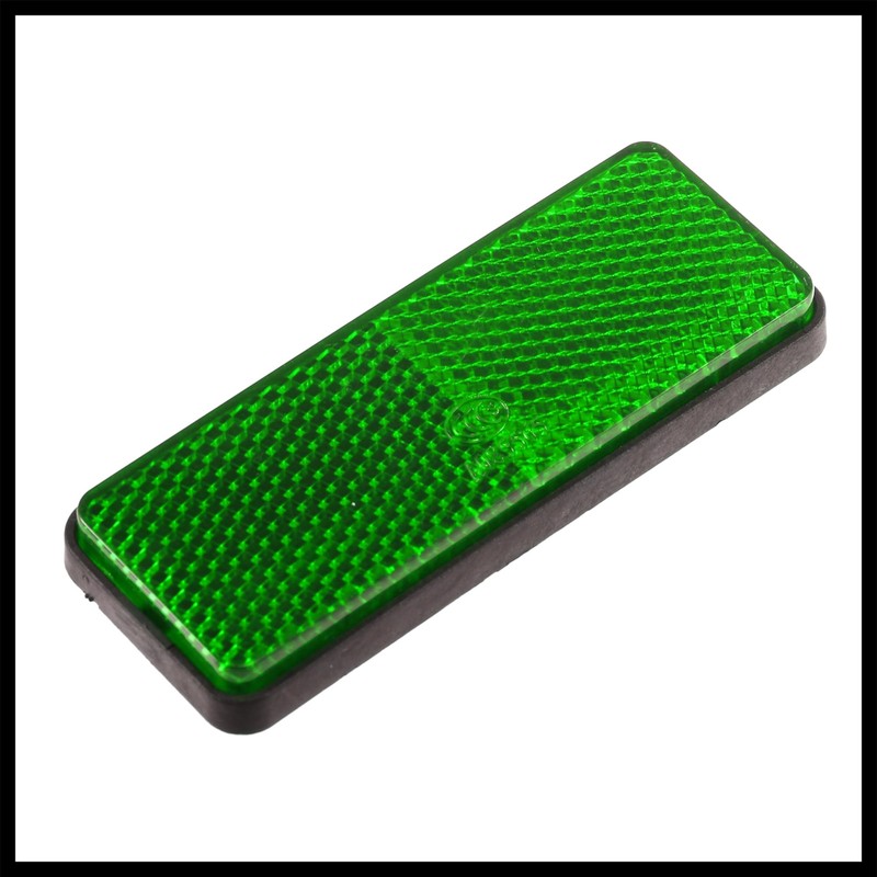 Hihaha 2 Pcs 87mm Green Universal Rectangular Reflective Warning Reflector