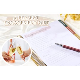 ROXBURGH Wedding Planner Book and Organizer, 176 Pages Bridal Wedding Planning Book with Sticker Checklists and Calendars for Bride To Be, Unique Engagement Gifts for Newly Engaged Couples