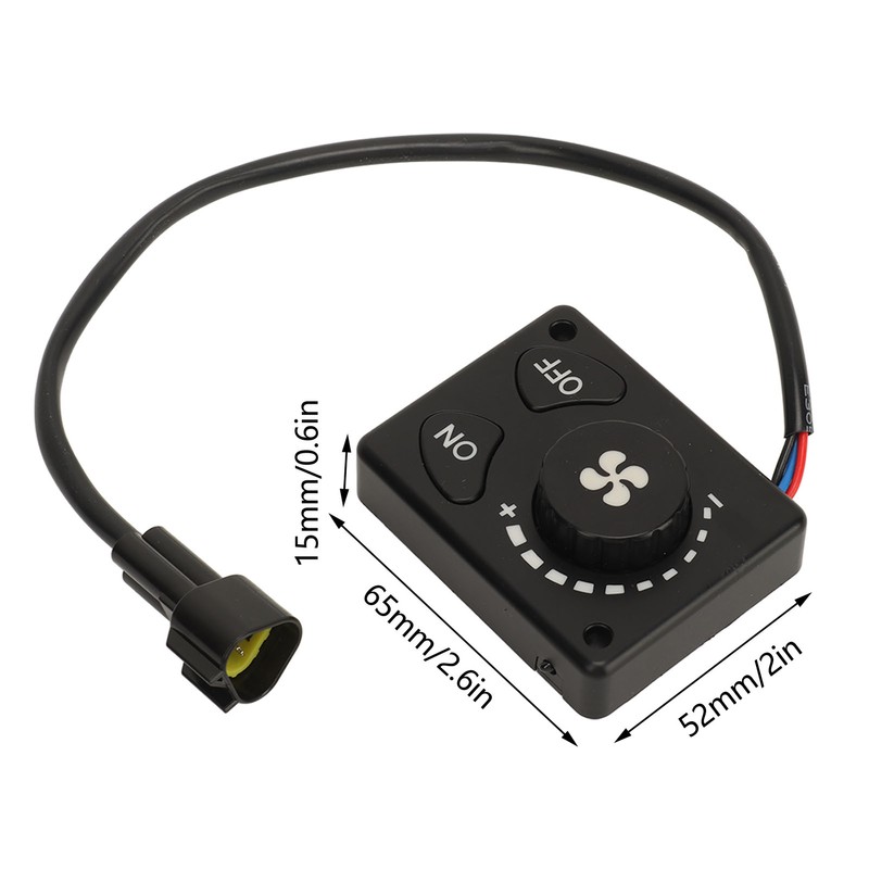 DC12V 24V Parking Heater Controller Knob Switch 3 Pins Port
