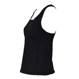 Private Island Women UPF50+ Tankini Bathing Swimsuits Sleeveless Tank Bra Top Swim Rash Guard (M, Black-RTY)