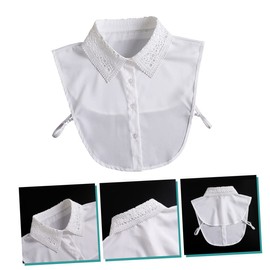 Artibetter Detachable White Fake Collar for Women Shirt Collar Accessory Breathable Chiffon Lace