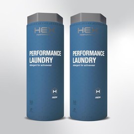 HEX Performance Laundry Detergent, Fresh, 100 Loads (Pack of 2) - Designed for Activewear, Eco-Friendly, Concentrated Formula