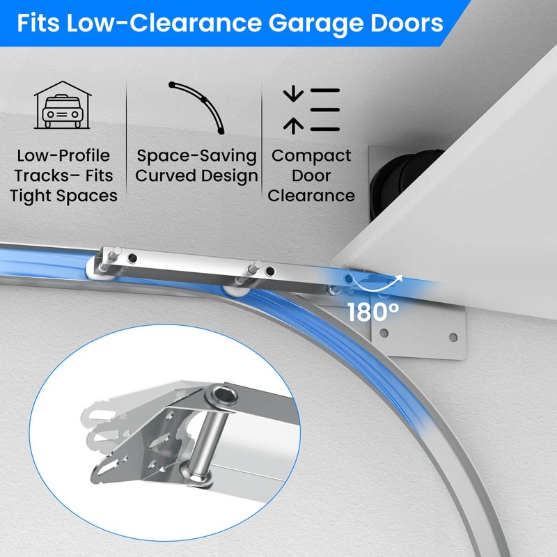 1 Pair Garage Door Quick Turn Top Fixture Brackets Hardware,