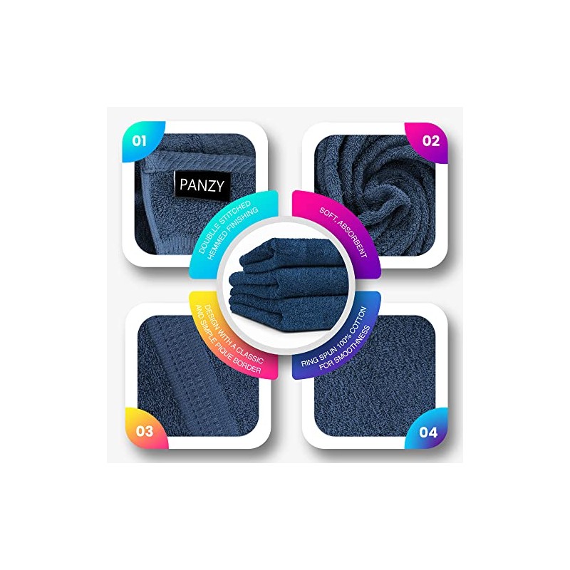 Panzy 100% COTTON 500 GSM ABSORBENT TOWEL SET, QUALITY RINGSPUN