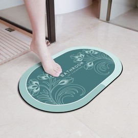 Instant Absorbent Diatomaceous Earth Foot Mat AW-1004824 Flower-ONE