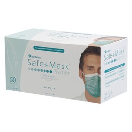 Medicom Japan Premier Safe Mask, 50 Masks, Green