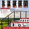 Muzata 30°-drilled Stair Post 42"x2"x2"(Post Body 39") Adjustable Top Cable