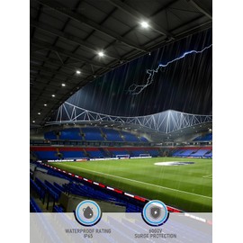 LEONLITE UFO LED High Bay Light 150W, 21,700LM Ultra Bright 5000K Daylight, UL Listed, 120-277V, IP65 Waterproof, Commercial Shop Light for Warehouse Workshop Barn Garage Gym, 0-10V Dimmable