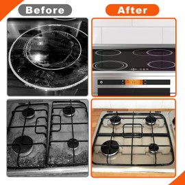 XANGNIER Cooktop and Stove Top Cleaner Brush Kits,Glass/Electric/Ceramic/Gas/Induction/Stainless Steel Stovetop Cleaning Tools Accessories,6 Pcs