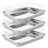 LOPYXBR Set of 3 Stainless Steel Baking Sheet with Wire