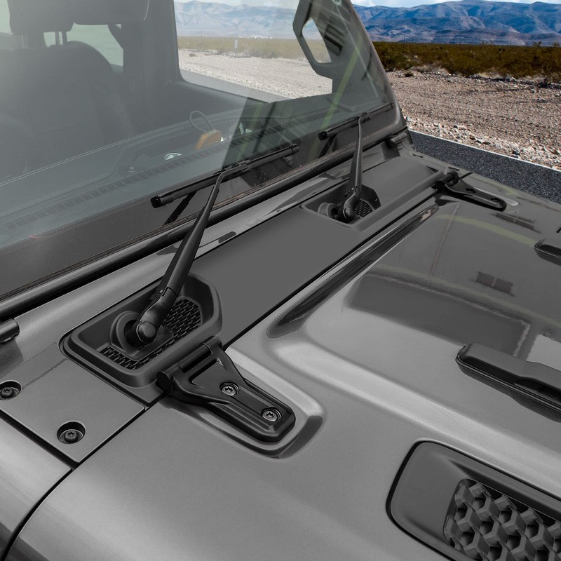 RT-TCZ Hood Hinge Cover Exterior Decoration Kits Accessories for Jeep