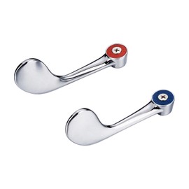 Phivan Commercial Faucet Parts Faucet Handle Replacement Kit - 2 Pack Wrist Blade Handles Lever Handles for Industrial, Restaurant, Commercial Sink Faucet, 0.43" Round Stem Hole