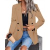 Khaki Blazers Jacket for Women 2024 Spring Summer Casual Blazer