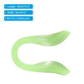 PATIKIL Quilling Strips Paper 600pcs 5mm 39cm Origami Paper Quilling Kits for Art DIY Hand Craft Christmas, Light Green