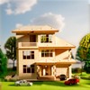 3D Wooden Puzzles for Adults,DIY Color Modern Villa Wooden Model