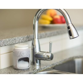 Ceramic Kitchen Sponge Holder Sink Caddy â Kitchen DÃ©cor And Accessories Farmhouse Style - Country Kitchen Sink DÃ©cor Rusticâ Mason Jar DÃ©cor Sponge Holder â Scrubby Holder- Grey