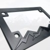 RIDESWAGG Blackout Motorcycle License Plate Frame Includes Jet Tag- Mountains-Camp