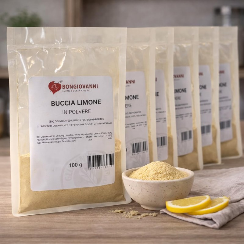 BONGIOVANNI FARINE E BONTA' NATURALI Buccia di Limone disidratata in