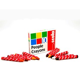 Talking Turtle Multicultural Skin Colour Crayons - Celebrate Diversity with Natural Skin Tone Wax Crayons (1 pack of 10)