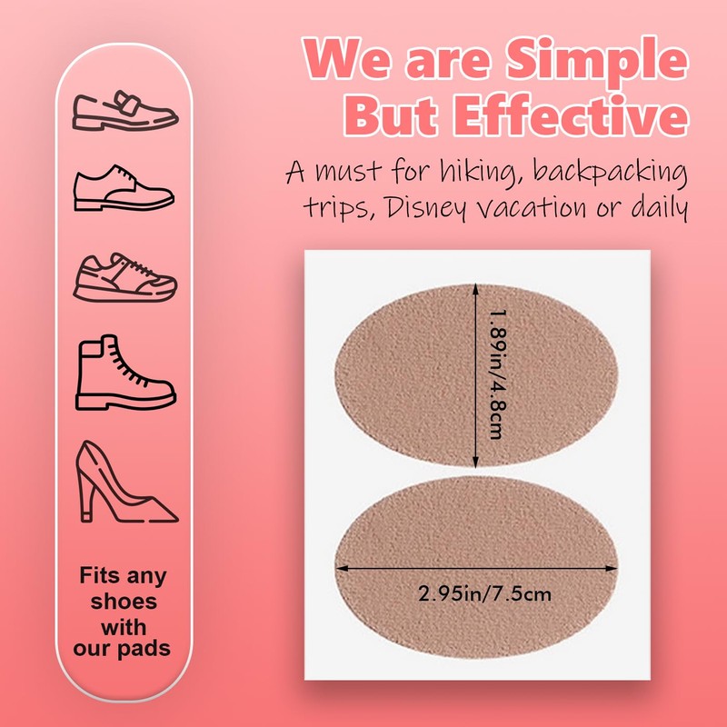 Moleskin Strips with Adhesive Blister Prevention Pads - 10 Sheets,
