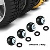 4 x Valve Caps Billiard 8 Ball Black Caps Car