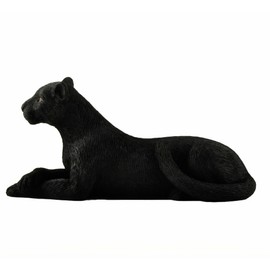 JFSM INC. 4" Exquisite Black Panther Figurine – Hand-Painted Wildlife Collectible – Home Office Decoration Accessories