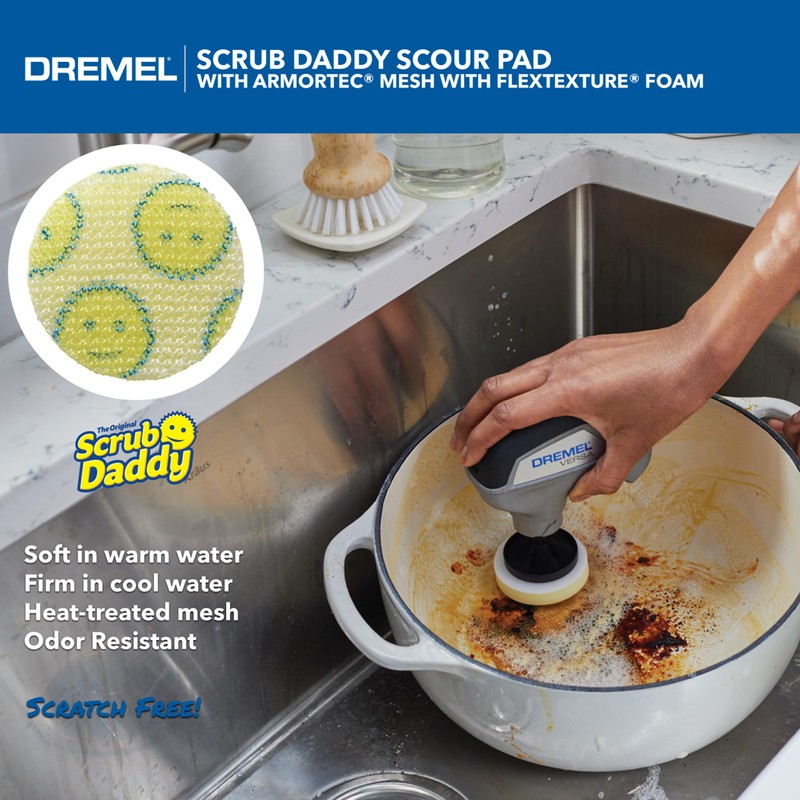 Dremel Versa 5-Pack Scrub Daddy Cleaning Sponge Pads, Variety Pack