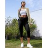 VOOVEEYA Capri Leggings for Women, High Waisted Yoga Pants with