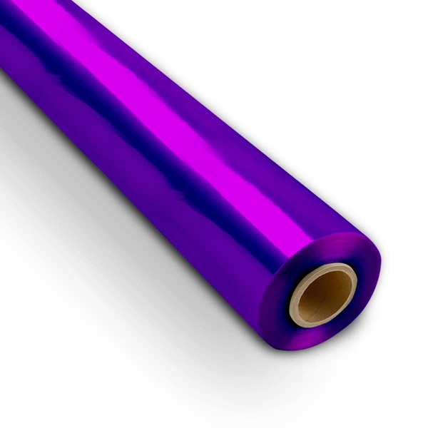 Cellophane Wrap 24"x100' Mylar Sheet Cellophane Roll Great Wrapping Paper for Craft Basket (Purple)