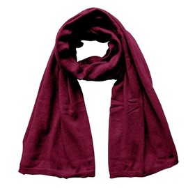 Mississhop Knitted Cashmere Beanie Hat Slouch/XXL Scarf/Gloves Wool Cashmere, Bordeaux _Scarf