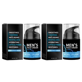 2 Stück Gesichtscreme für Männer, Feuchtigkeitscreme Gesicht als Tages- und Nachtcreme, Face Cream, Anti Aging Gesichtspflege Männer Mit Retinol, Natürliche Gesichtspflege für Männer