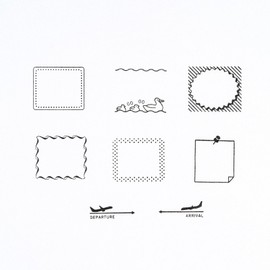Nihonichi Notebook Frame Stamp Travel (Departure & Arrival) Notebook Accessory