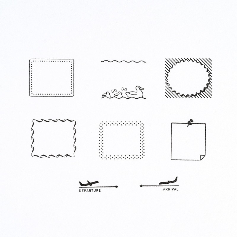 Nihonichi Notebook Frame Stamp Travel (Departure & Arrival) Notebook Accessory