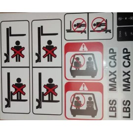 HYSTER 50  FORKLIFT STICKERS + FORKLIFT DECAL KIT OSHA SAFETY LEGAL 2 PAGES USA