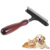 Peluquero para perros: rastrillo portátil de doble cara, cepillo de