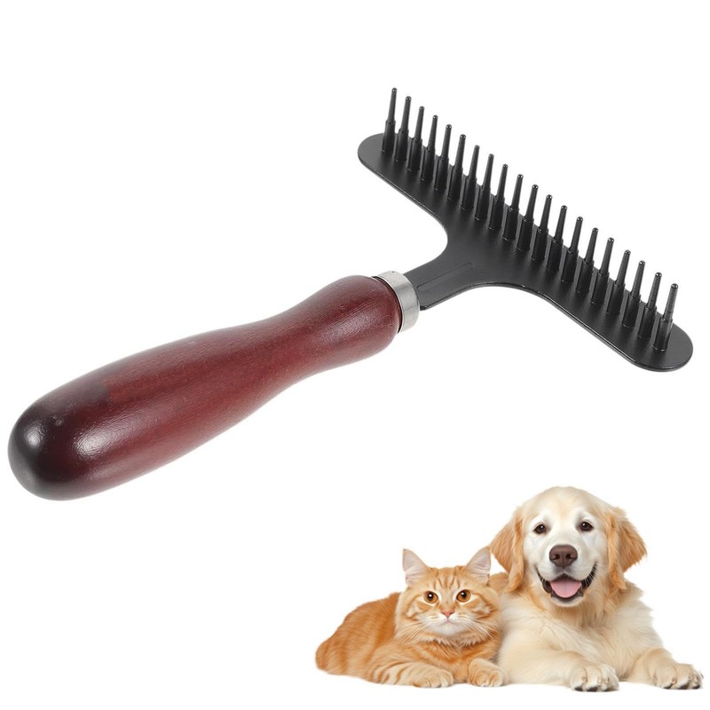 Peluquero para perros: rastrillo portátil de doble cara, cepillo de
