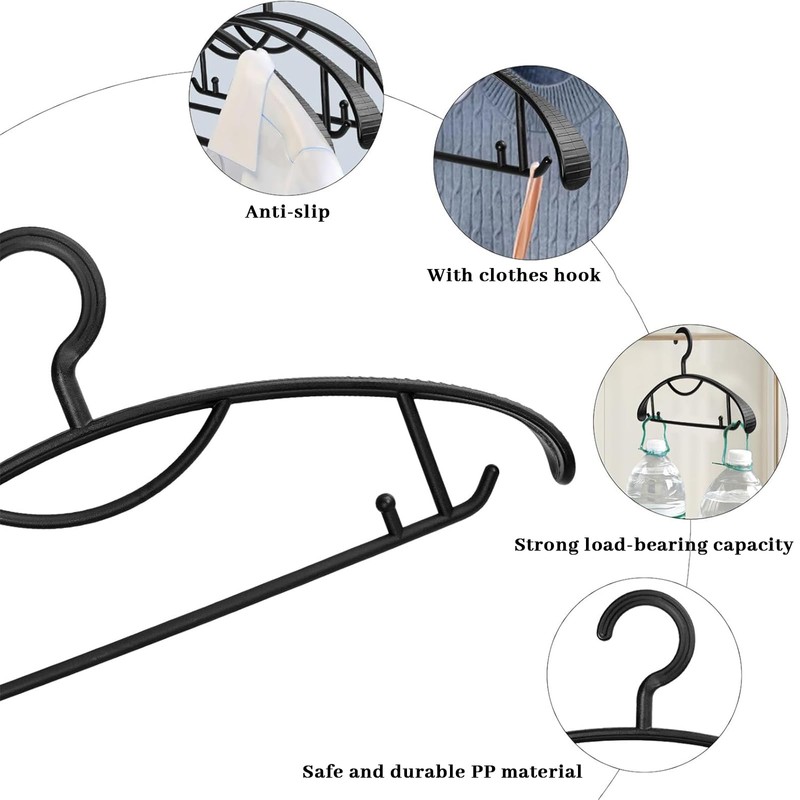 Extra Wide Shoulder Sweater Hangers 10 Pack, Width 2.8cm Thick