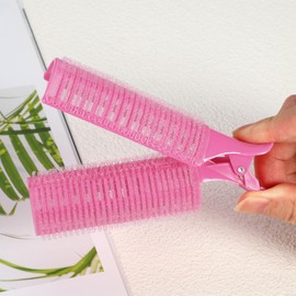 VOCOSTE Bangs Curler, Bangs, Hand Winding Curler, Hair Curler, Fluffy, Easy to Use, Pink Color
