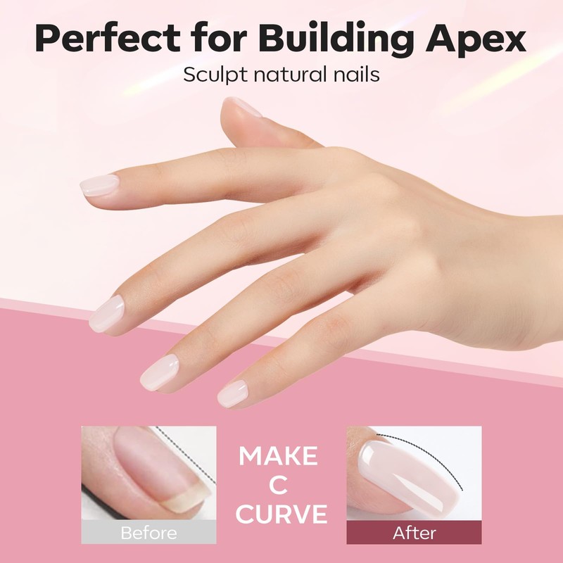Modelones Builder Gel for Gel Nails, 8 in 1 Builder