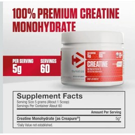 Creatina Dymatize Creapure New 300gr./60 Serv! Origen Usa Unflavored