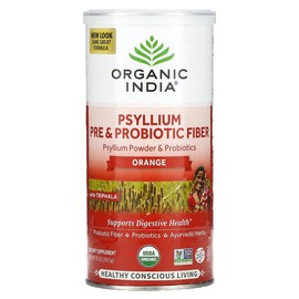 Organic India Psyllium Pre & Probiotic Fiber, Orange, 10 oz (283.5 g)