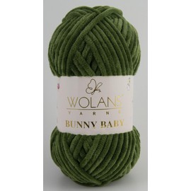 Wolans Bunny Baby Chenile Style Yarn Wool 72 Colours Available 100g Balls (Dark Green Col 32)