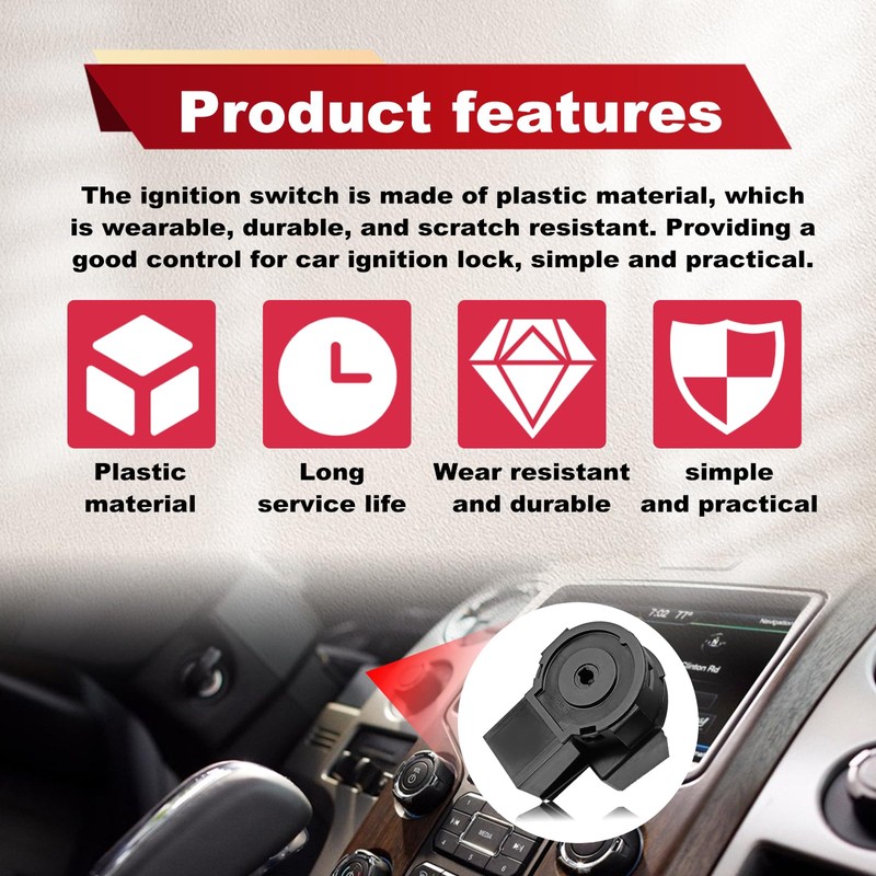 Dunviku Lgnition Switch Starter, 98AZ11572A Ignition Switch Compatible with Edge