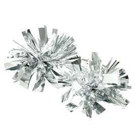 Artec 2869 Sports Events, Hand Free Cheer Pom Poms, Silver