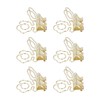 100Pcs Gold Metal Hollow Paper Clip Long Tail Firm Fixing