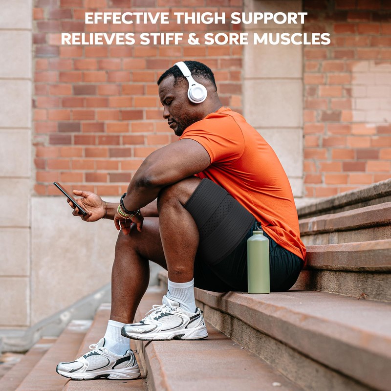 Hamstring & Thigh Compression Sleeve for Women Men,Thigh Wrap Compression