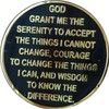 2 Year AA Medallion Elegant Black Gold Silver Plated Bi-Plate